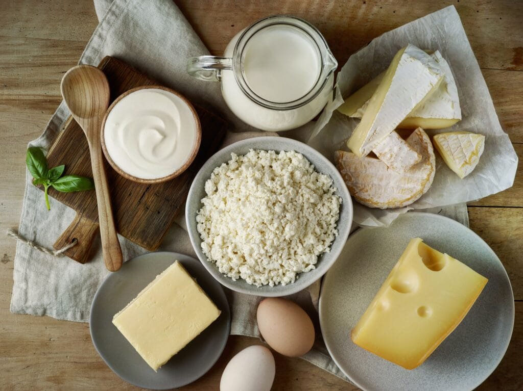 olika mejeriprodukter