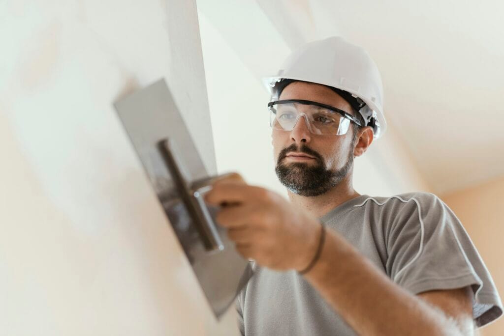 Wall putty skim coat application